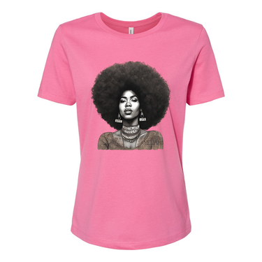 Chocolate Cutie pink afro natural hair celebration tee